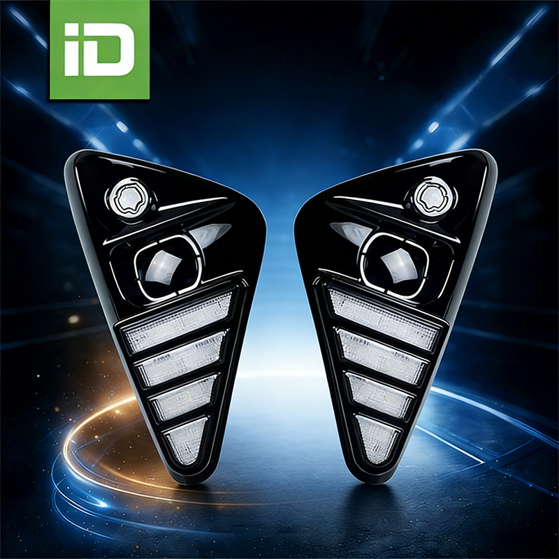 CARiD สําหรับ Toyota Yaris Cross 2023-2024 2 ชิ้น ไฟ DRL รถยนต์  ไฟสัญญาณกลางวัน ไฟตัดหมอก LED ไฟสอง