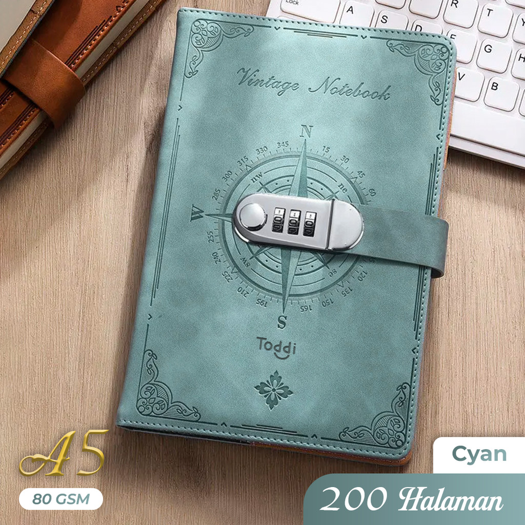 Toddi Diary Notebook Journal Notes 200 หน้า A5 มีตัวล็อค - TD22