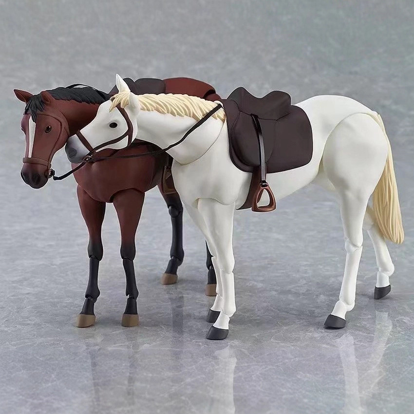 Figma Horse White Brown/Brown Super Movable Body Horse Hands-on Model Jewelry