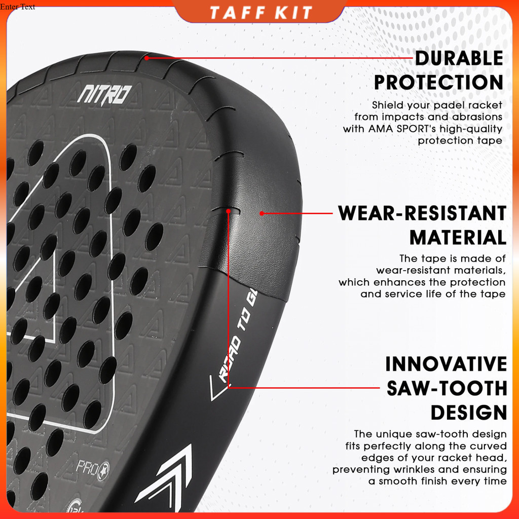 AMSport Protective Head Frame Racket Padel TPU Head Guard Tape - BTR42