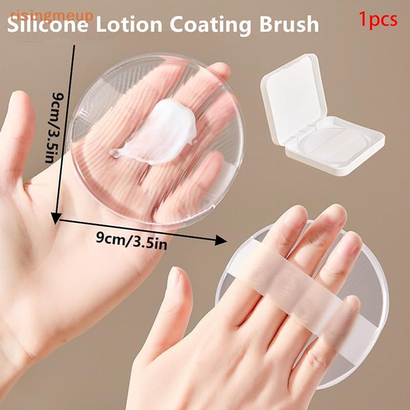 [risingmeup] Soft Silicone Gel Puff Sponge For Body Lotion Face Foundation Transparent Eating Puff Applicator Tools ใหม่