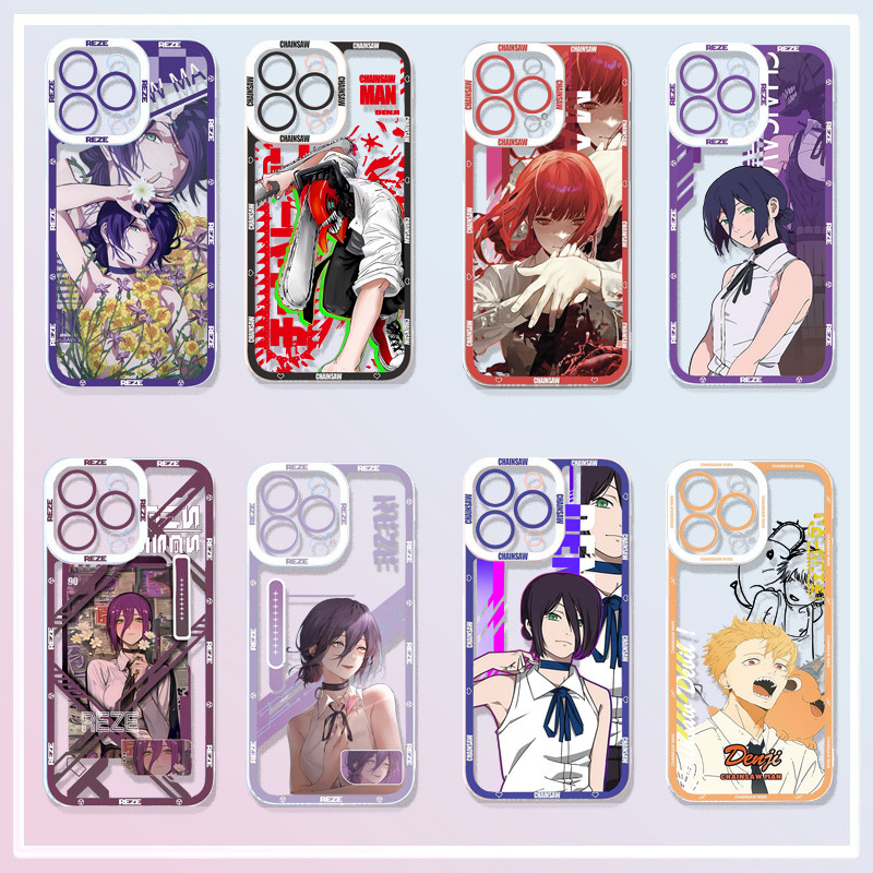 โทรศัพท์มือถือสําหรับ OPPO A3 A5 A6 PRO A6X A38 A18 A5 A9 2020 A79 A2 A17 A78 A76 A96 4G A60 A16 A16S เคสโทรศัพท์ Clear อะนิเมะ Soft Chainsaw Man ซิลิโคน ราคา ถูกที่สุด ดีลบีเคเค
