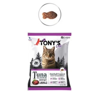 TONY'S Cat อาหารแมวเม็ด สูตรลดก้อนขน บำรุงขน สมอง และสายตา 400 g.