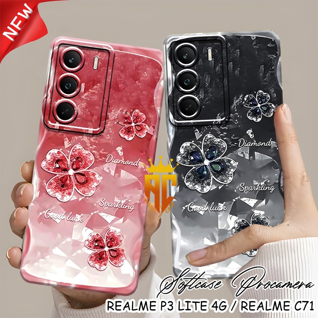 Softcase Realme p3 Lite 4g - เคส Realme c71 4g - Realme c75 - Realme c75x - Realme c73 Aesthetic Flo