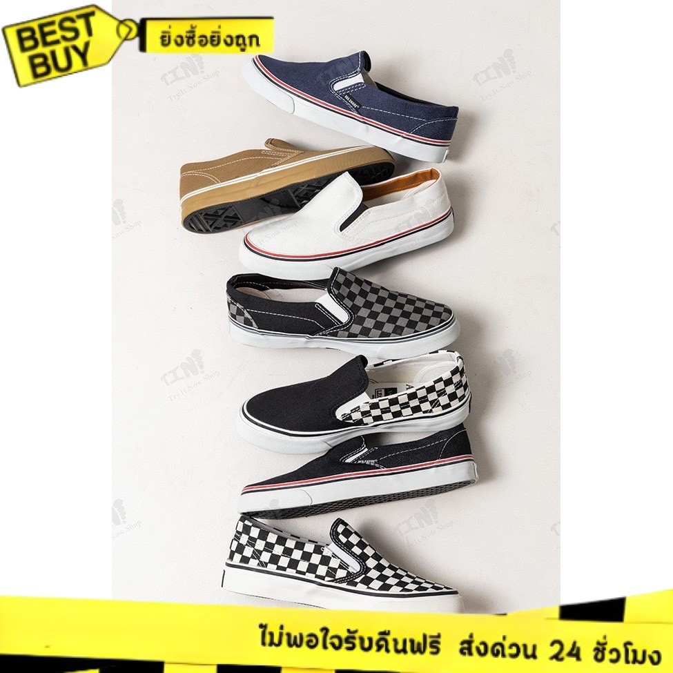 🛵ส่งทันที 2 ชม.🏪💫 Leo รองเท้าผ้าใบแบบสวมทรง Slip on รุ่น ASI สุดฮิต ไซส์ 37-45📌