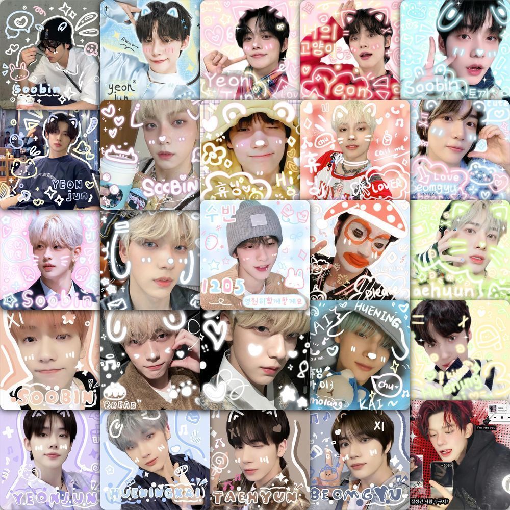 59 แผ่น txt Cute Handbook Graffiti Square Card Stickers