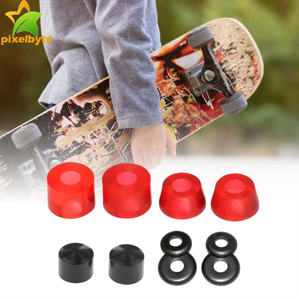 PIXELBYTE สเก็ตบอร์ด Bushings Kit สำหรับโช้คและ pivot cup ของสเก็ตบอร์ด ชุดอุปกรณ์เสริมสำหรับกีฬากลา