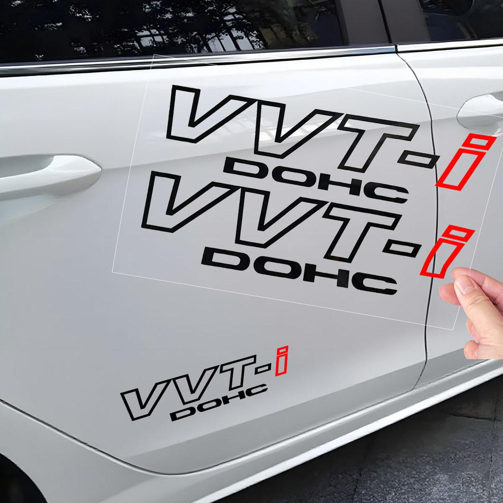 VVT i DOCH TOYOTA สติกเกอร์รถสะท้อนแสงกันน้ําไวนิล Decal สําหรับ Lexus Corolla Vios Yaris Reiz RAV4 hilux innova chr veloz prado Auto Body ประตูกันชนดัดแปลงอุปกรณ์เสริม