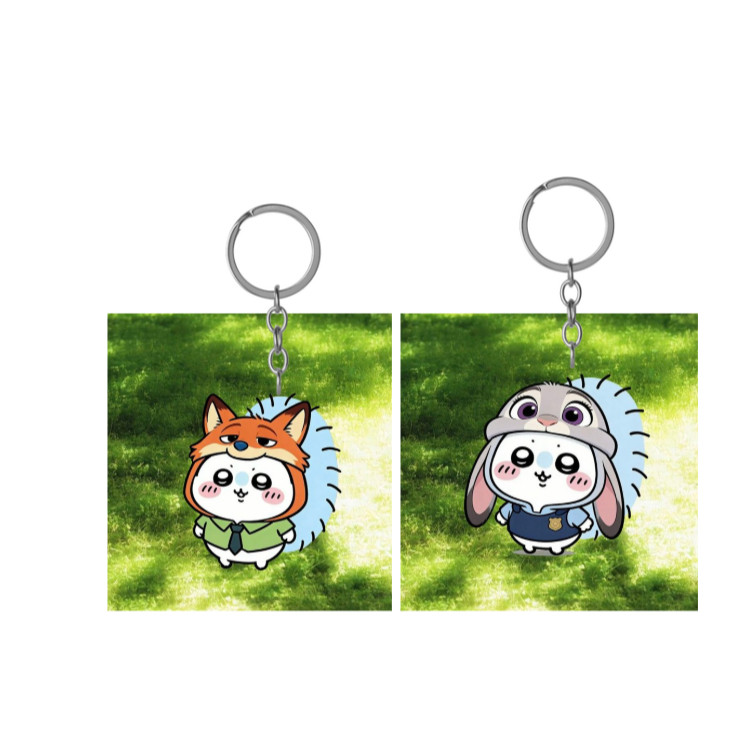COUPLE CHIKAWA COSPLAY ZOOTOPIA KEYCHAIN