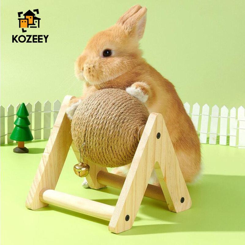 [KOZEEY] Scratching Ball เครื่องขูดกระต่ายที่ทนต่อการสึกหรอน้ําหนักเบาพร้อมลูกบอลสําหรับ