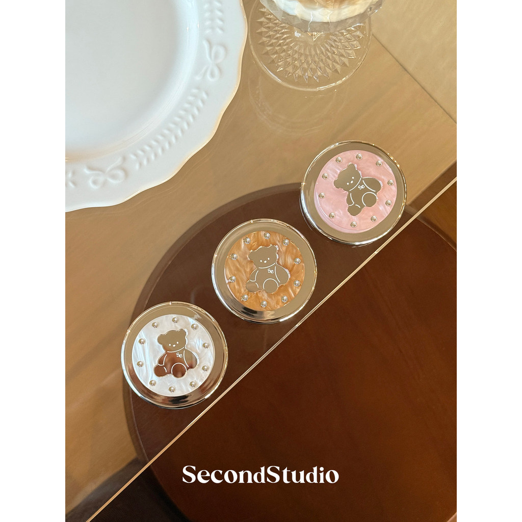 griptok แม่เหล็ก magnetic griptok น่ารัก Original Mirror Bear Diamond Acetate Phone Holder Niche Des