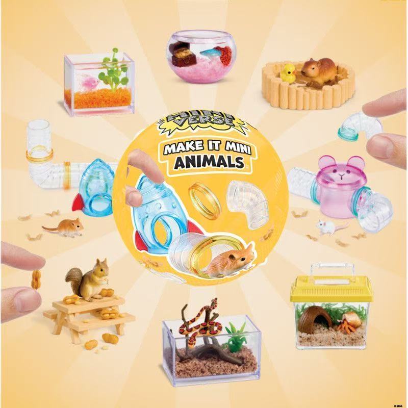 Miniverse อินเทรนด์กล่องตาบอด MGA Mini Animal Ball Series 2 DIY ตัวเลขสัตว์ของขวัญ