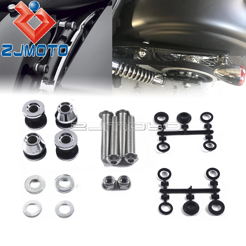 ZJ ชุดเครื่องมือยึดด้านหลังรถจักรยานยนต์สำหรับ Harley Dyna fxdwg 06-08 fxdf 2008 + softail flstf/fx 