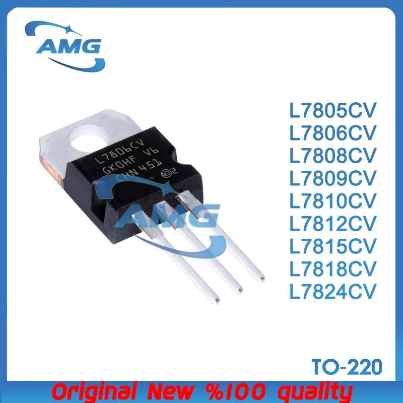 5PCS L7805CV L7806CV L7808CV L7809CV L7810CV L7812CV L7815CV L7824CV Regulator TO 220 สาม-terminal แ