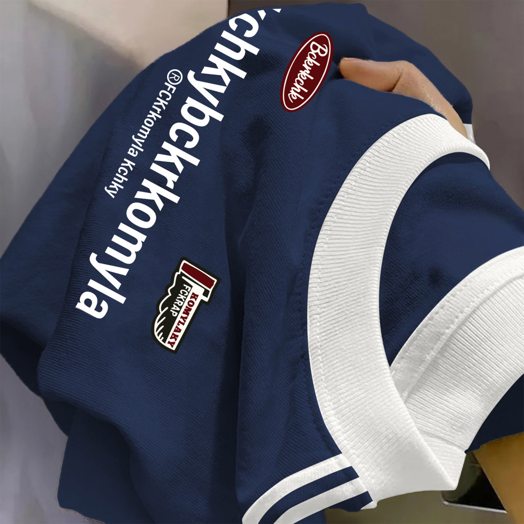 TeeTwoOneเสื้อวินเทจ ลาย เสื้อ"KCHKYBCKRKOMYLE" ผ้านิ่ม OVERSIZE แฟชั่น ผ้าฝ้าย 100% สไตล์เกาหลี【COD】