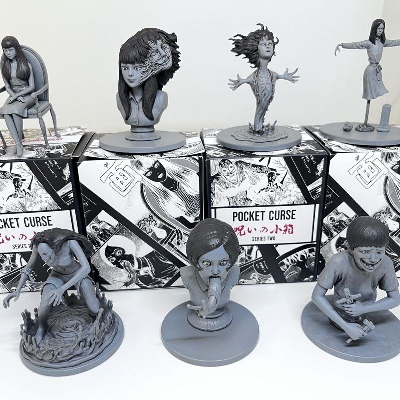 【พร้อมส่ง】junji ito figure Gumo Ito Junji Blind Box Tomie Figure  คําสาปที่สองกล่องเล็กกล่องปริศนาสย