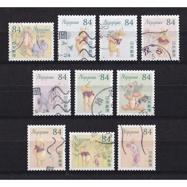 ชุดแสตมป์ไปรษณีย์ญี่ปุ่น 10 ชิ้น - หมีพูห์ & เพื่อน - ดิสนีย์ | Winnie The Pooh & Friends 84yen 2023