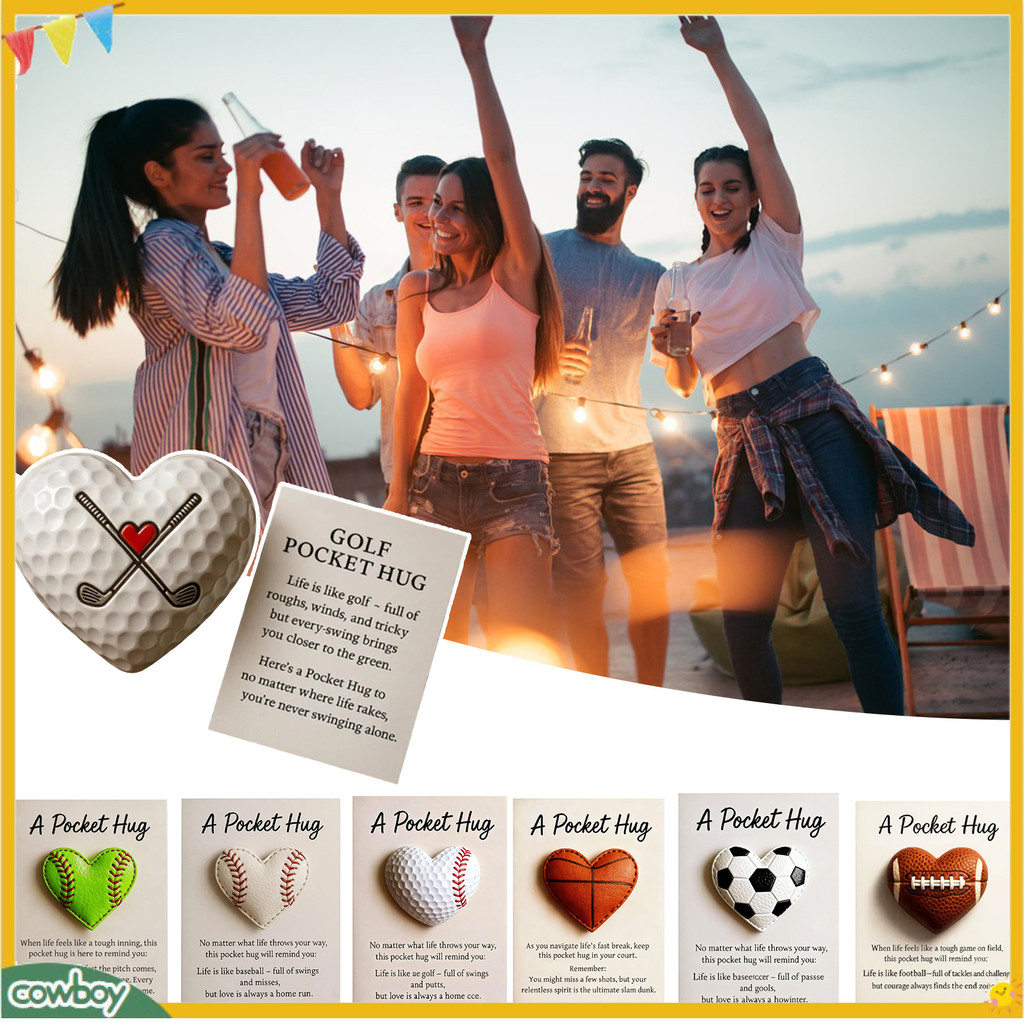 ถุงกอล์ฟ Hug Token พร้อมลูกกอล์ฟซอฟต์บอลรูปหัวใจ - ของขวัญสำหรับคนรักกอล์ฟ