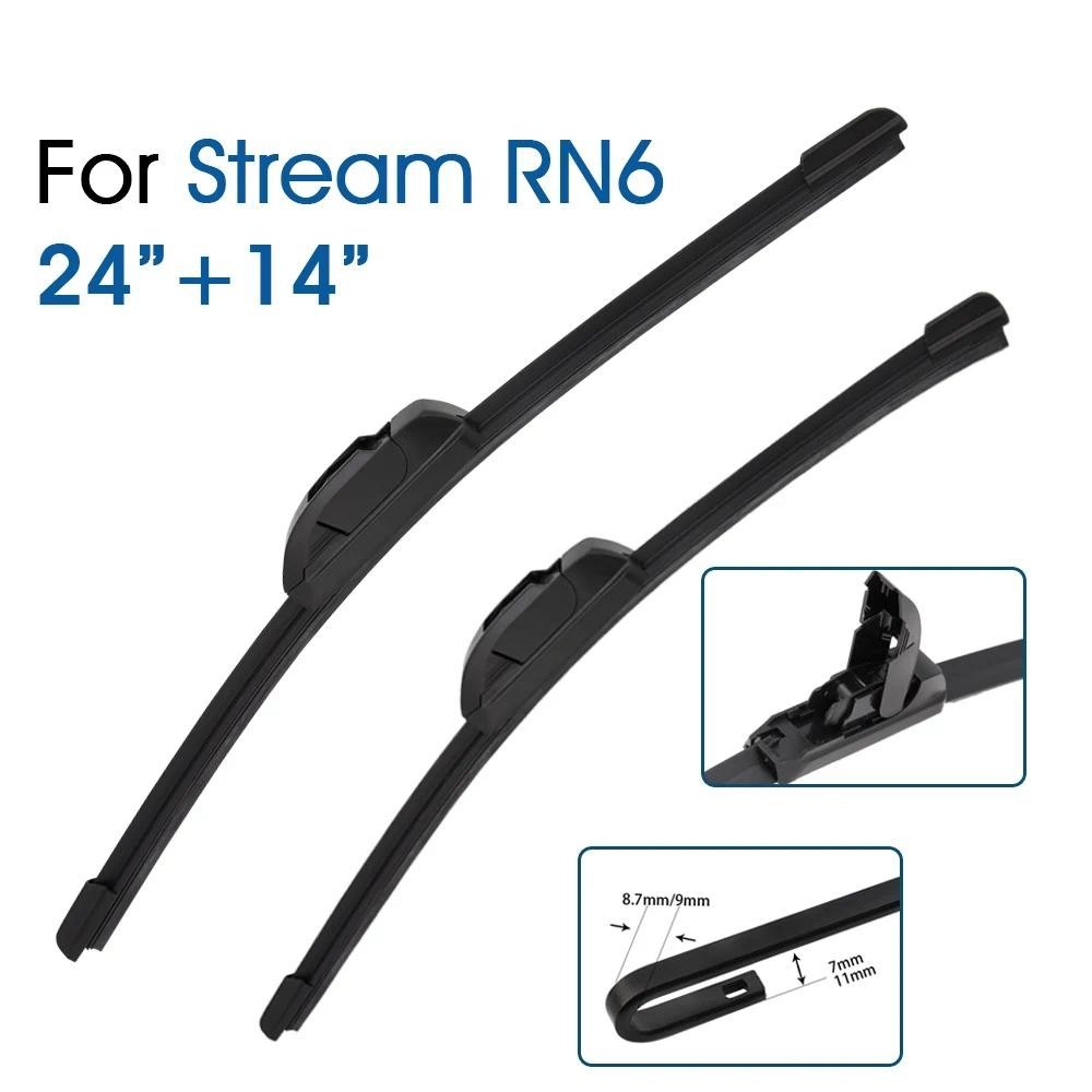 BROSSHOO รถ Wiper หน้าต่างด้านหน้ากระจกใบปัดน้ําฝน 24 " + 14 "สําหรับ Honda STREAM RN6 2006-2014 Aut