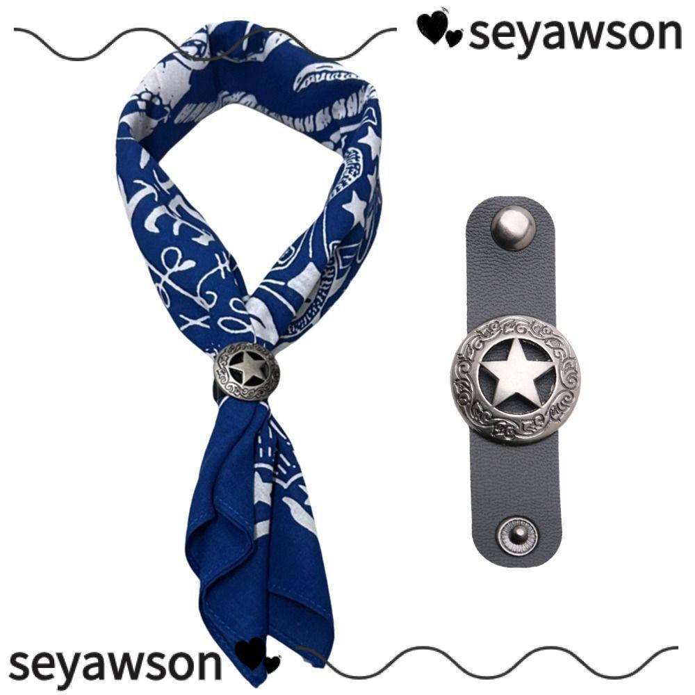 SEYAWSON Hip Hop Head Scarf, Floral Buckle Western Style Bandana Scarves, Fashion Large Cotton Squar