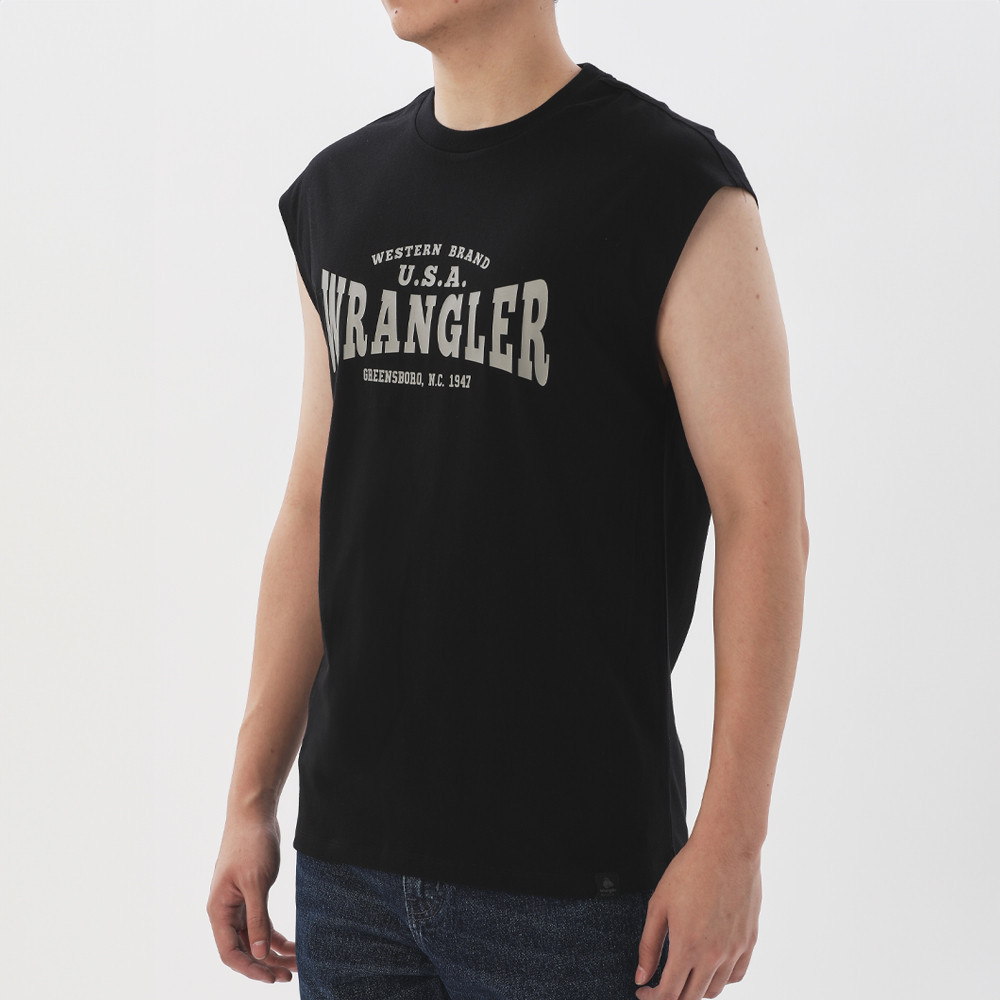 WRANGLER เสื้อยืดแขนกุดผู้ชาย รุ่น WR F425MTSLF39 สีดำ - รูปที่ 2