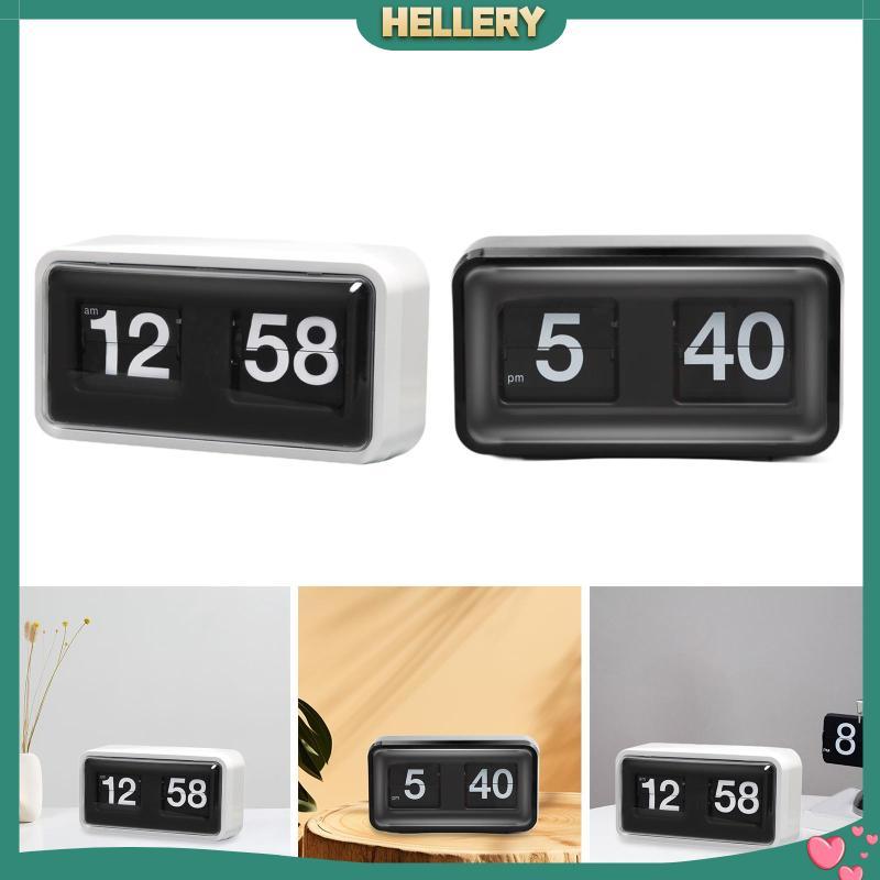 [HelleryTH] Retro Auto Flip Clock,Table Clock,Arabic Norals Decorative Office Digital Flip Down Cloc