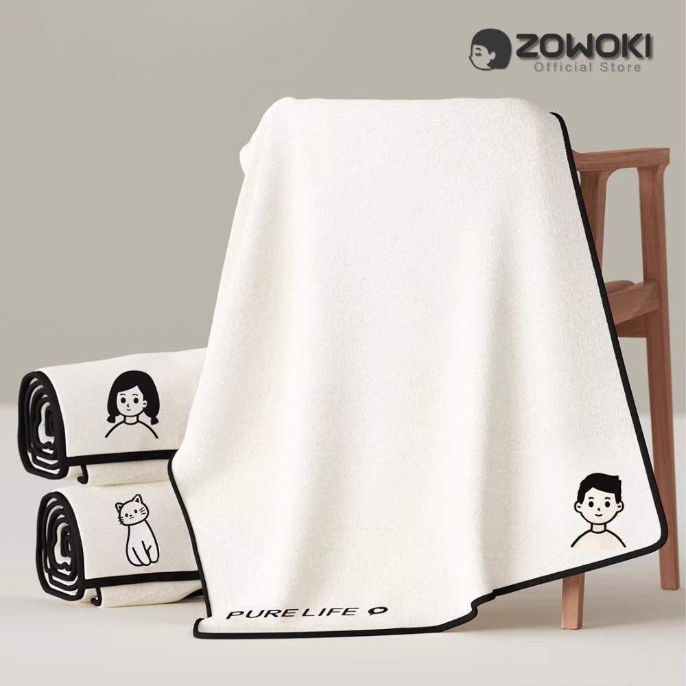 Zowoki Bath Tower "Komutsu" ผ้าขนหนูเกรดพรีเมี่ยม ซับน้ำได้ดี