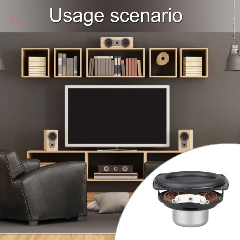 Kiss 57 มม.ซับวูฟเฟอร์ที่มีประสิทธิภาพ 4Ohm 15W ยาวโยน Voice Coil ออกแบบขอบยาง Suspension สําหรับ Di