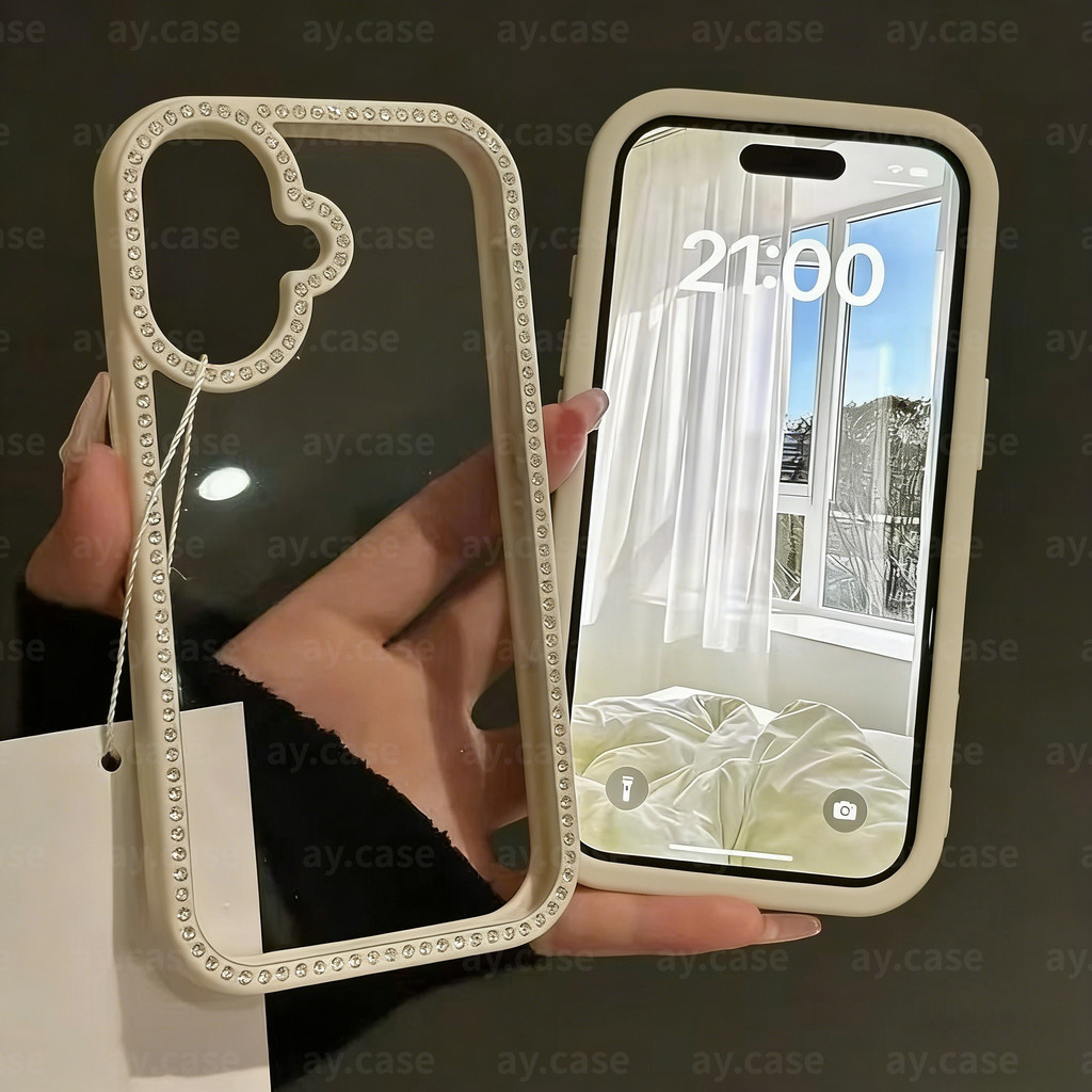 🚚COD🚚เคสไอโฟน Case เคส iPhone 11 13 15 17 Air 16 12 14 Pro Max เคสไอโฟน11 DIY เคสTPUนุ่มกันกระแทกลายเพชร
