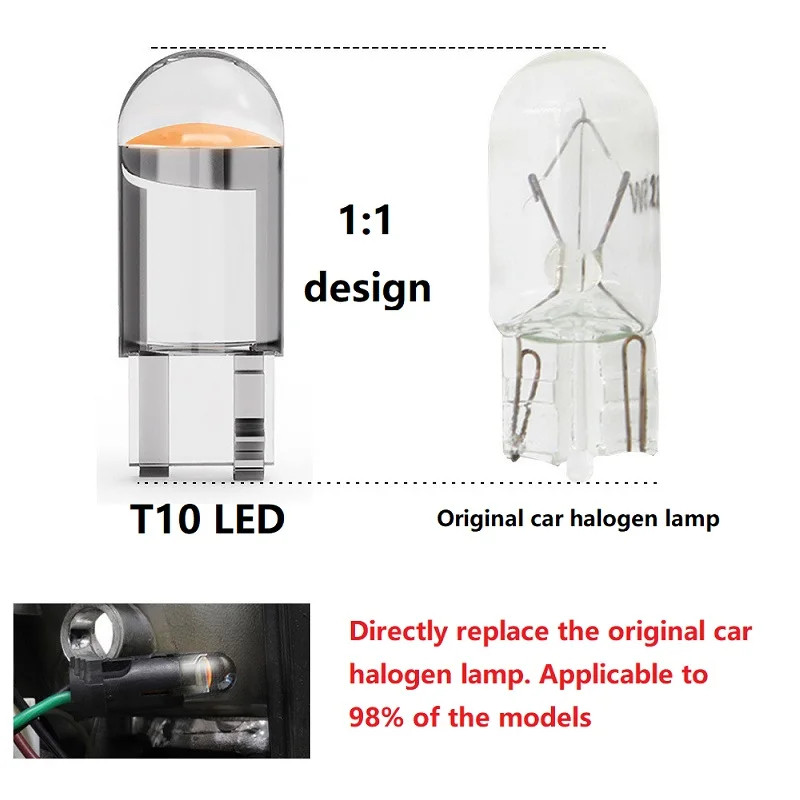 ซุปเปอร์สว่าง 1 ชิ้น W5W 194 T10 LED 24V แก้วที่อยู่อาศัย Cob หลอดไฟรถยนต์ 6000K สีขาว สีเขียว สีน้ำเงิน สีแดงลิมจานใบอน ราคา ถูกที่สุด ดีลบีเคเค แกลเลอรีภาพที่ 3
