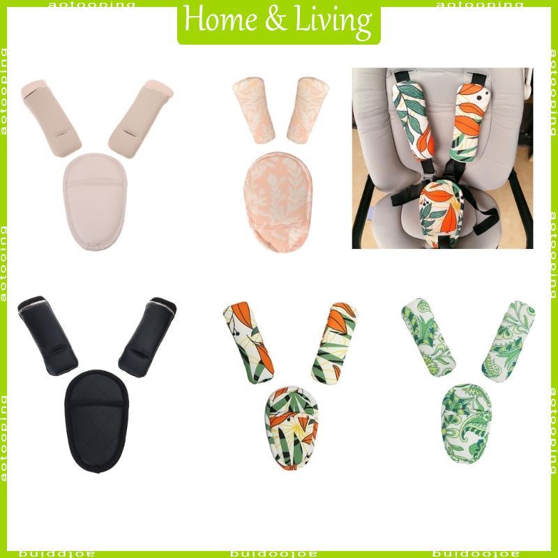 Baby Seat Belt Shoulder Pad Set 3 Pads Seat Belt Pads Universal Car Seat Belt