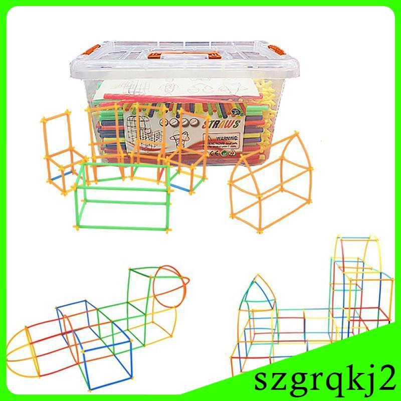 [Szgrqkj2] 500 ชิ้นฟาง Constructor Fort Building ของเล่นบล็อก Joint เกมการศึกษา