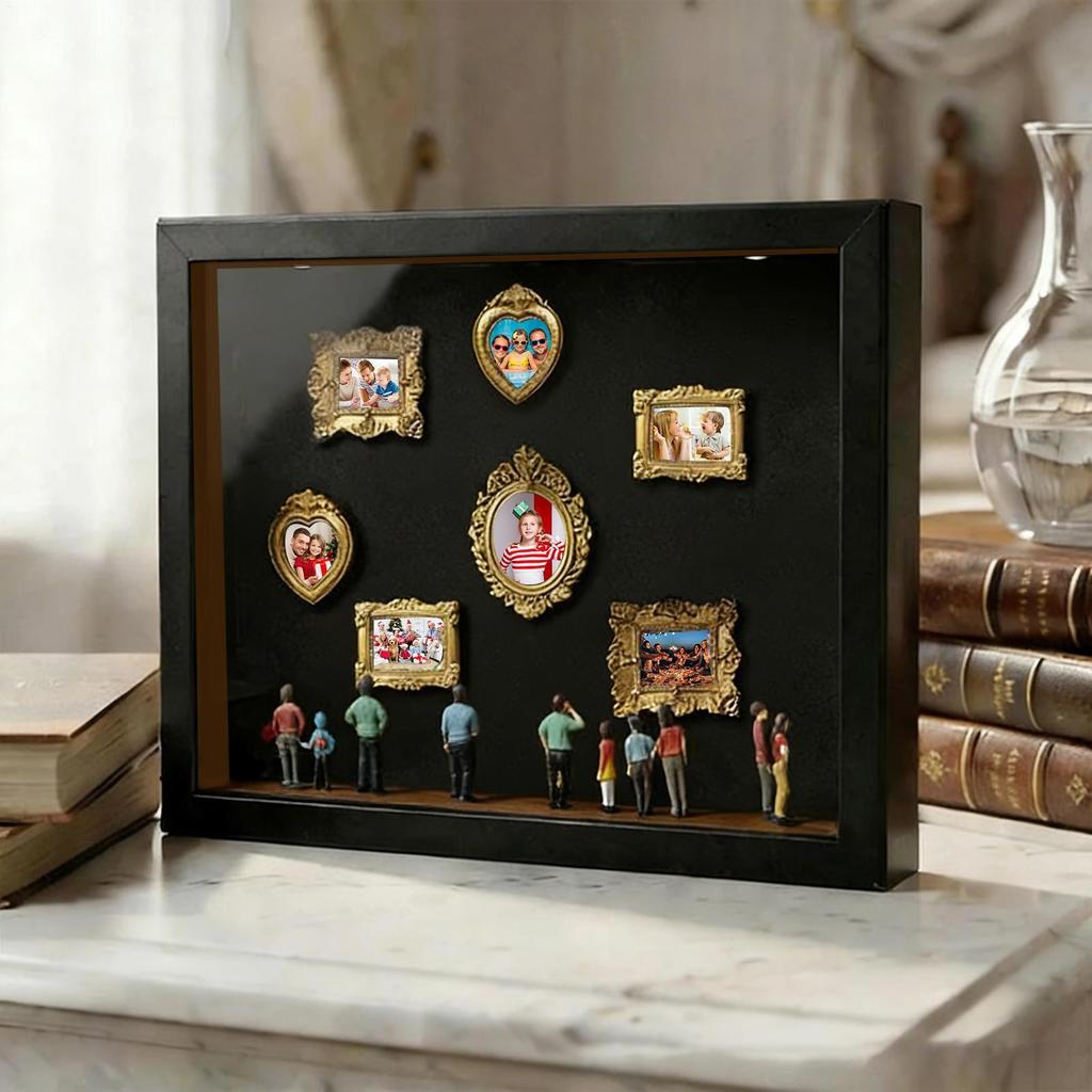 DIY Mini Museum Silhouette กล่องพร้อม Light Mini Museum กรอบรูปศิลปะ Mini Museum สําหรับเพื่อนครอบคร