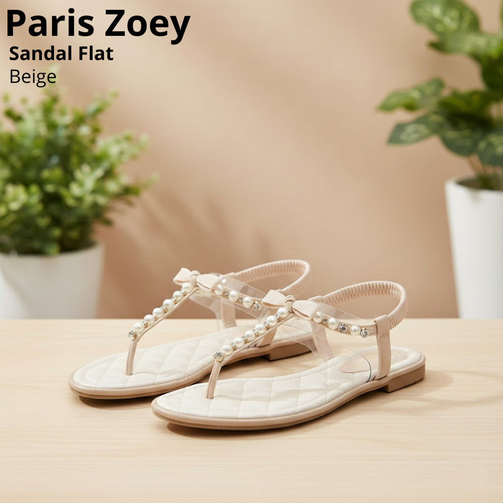 รองเท้าแตะ Paris Zoey PEARL FLAT