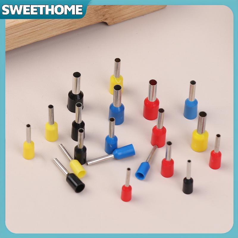 SWEETHOME 2 Pas (100 ชิ้น) เทอร์มินัลพิน VE0508 ​​7508 1008 1508 2508 ปลายขั้วต่อสายไฟ