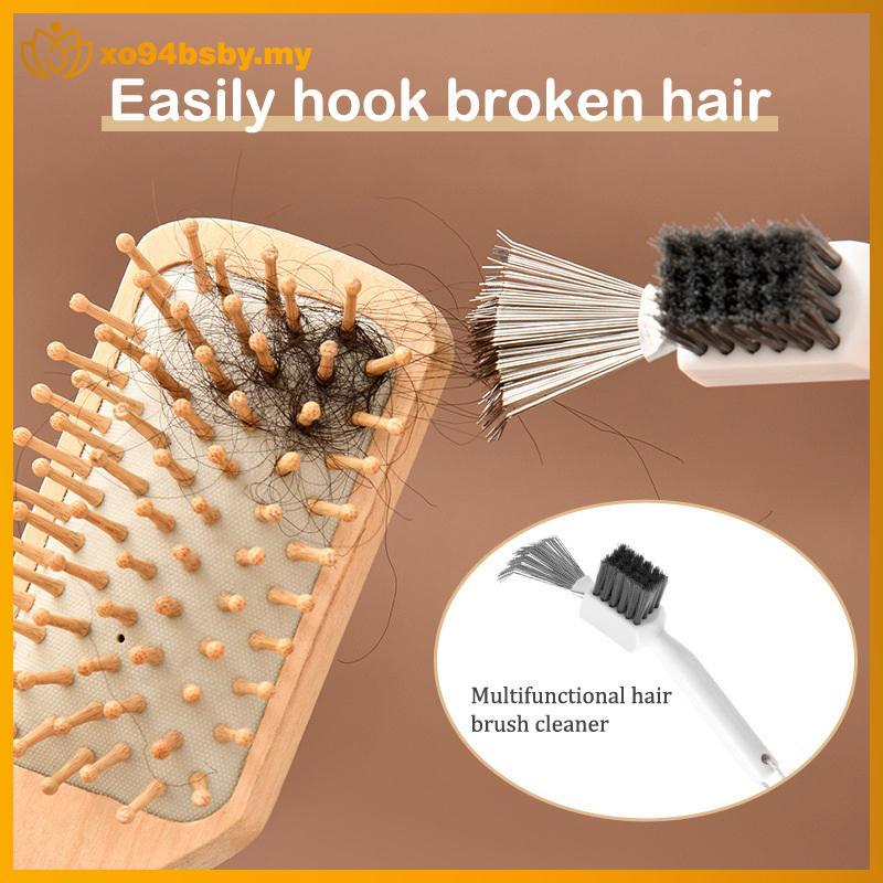 Xo94bsby 2 in1 หวีทําความสะอาดที่ละเอียดอ่อนแปรงผมหวีทําความสะอาดเครื่องมือจับ Embed เครื่องมือ Airb