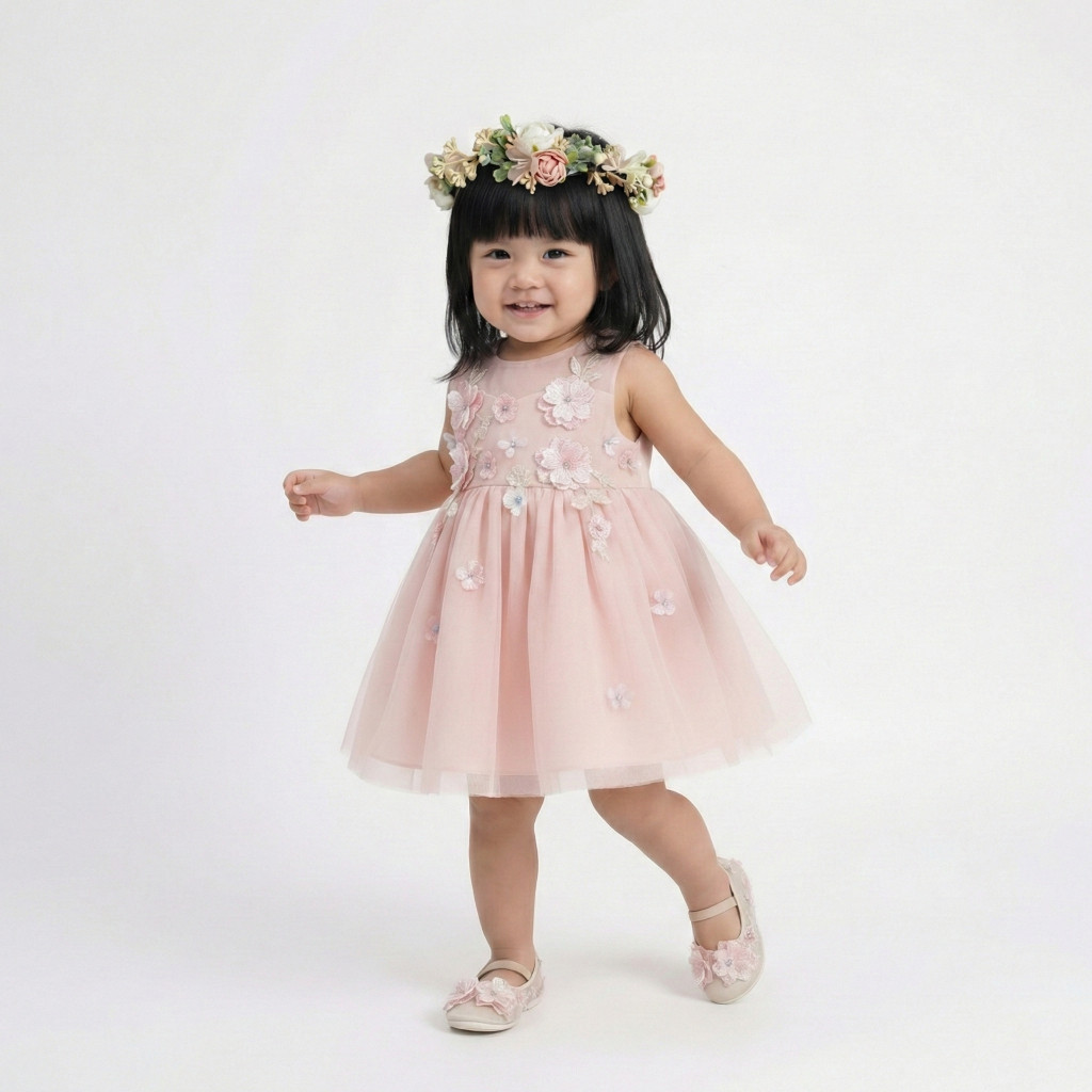 Tamagoo Liv Series Prewalker & Walker Baby Party Shoes - กันลื่น / Ballerina / ดอกไม้