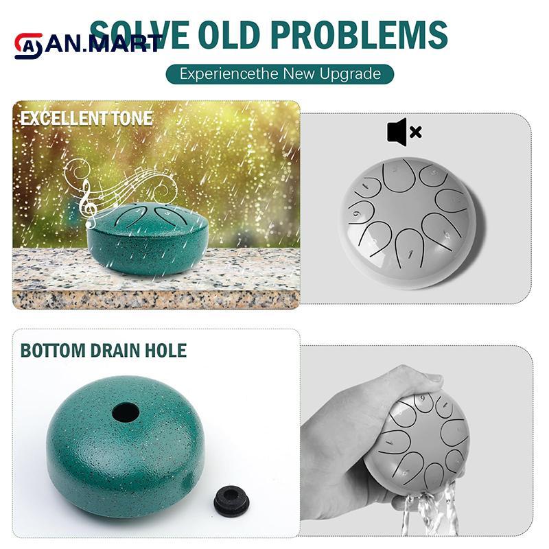 AN.MART Rain Drum Rain Drum สําหรับนอกเมื่อฝนตก Rains Rain Drum สําหรับนอก Garden Chakra Drum For Ra