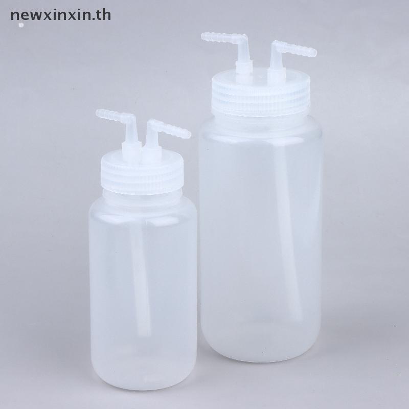 ^N^ ขวดล้าง 250 มล./500 มล., กระบอกล้างแก๊สพลาสติกใส Poly PP, สําหรับจ่ายห้องปฏิบัติการของเหลว {T}