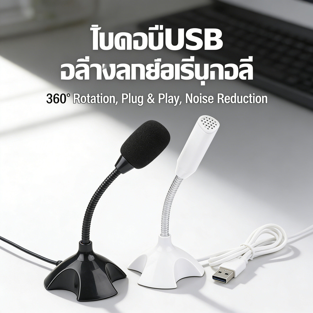 ไมโครโฟนตั้งโต๊ะไมโครโฟนคอมพิวเตอร์ไมค์สำหรับPCไมโครโฟนแล็ปท็อปไมโครโฟนUSBสามารถสอนออนไลน์video conference