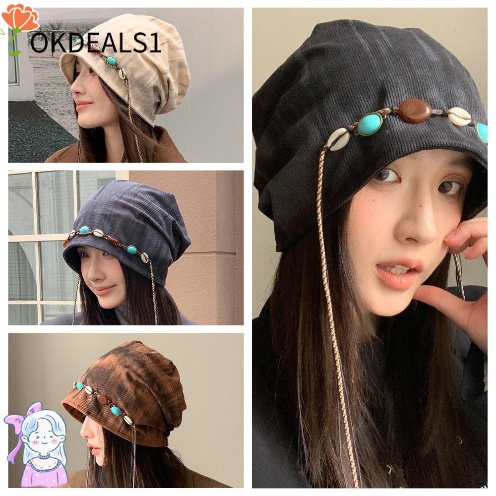 DEALSHOP หมวกซ้อน หมวกถุงสไตล์ชาติพันธุ์
