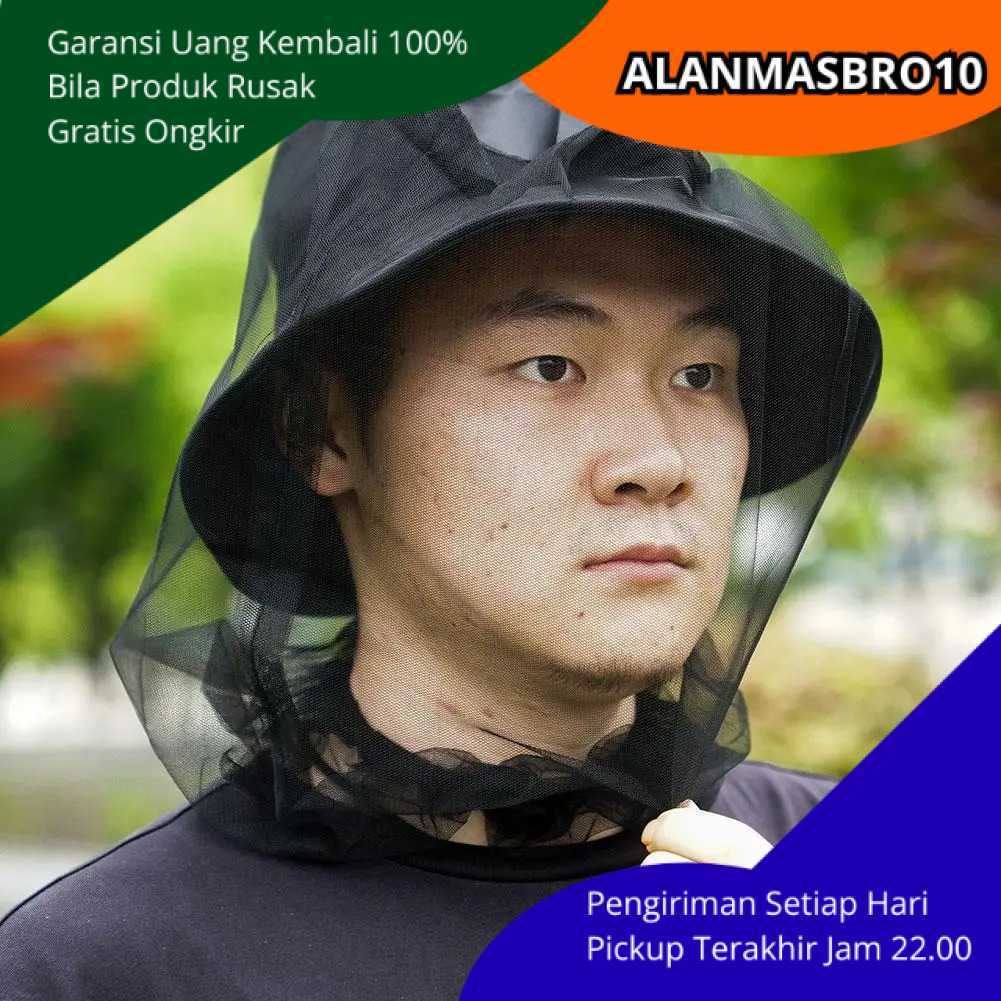 ป้องกันยุงแมลงสุทธิหัวป้องกันสําหรับตกปลาและกลางแจ้งวัสดุตาข่ายเดิมล่าสุดการไหลเวียนของอากาศเรียบสวม