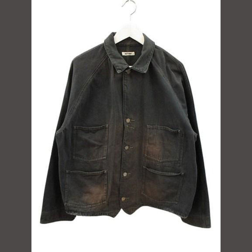 AUTHEN Jacket vintage black engine Direct from Japan Secondhand