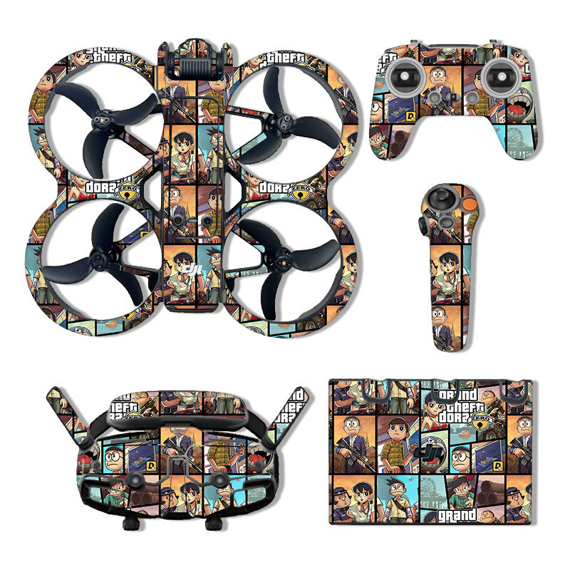 เหมาะสําหรับสติกเกอร์โดรน DJI AVATA2 DJI goggles3 ฟิล์มป้องกันแว่นตาสติ๊กเกอร์การ์ตูน