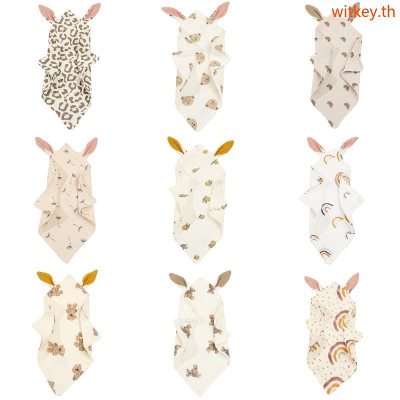 WIT Baby Muslin Washcloths ผ้าขนหนูเช็ดหน้าสําหรับเด็กทารกผ้าฝ้ายออร์แกนิก Super Soft Baby Muslin