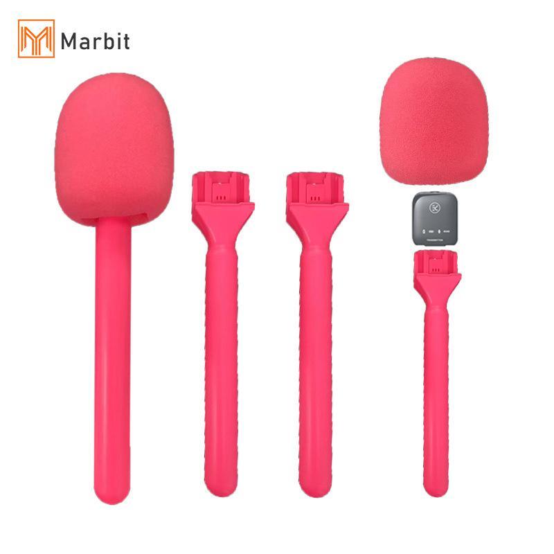 Marbit มือถือไร้สายไมโครโฟนอะแดปเตอร์สําหรับสัมภาษณ์โฟมเงียบสําหรับ Rode ไร้สาย GO II สําหรับ DJI Mi
