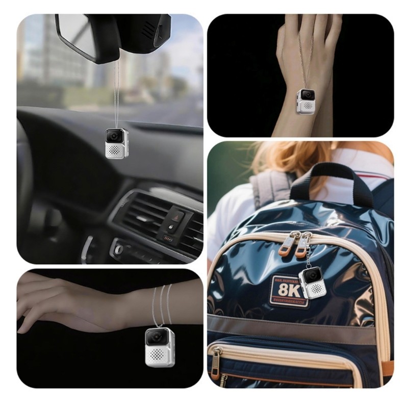 R* แบบพกพา Mini Thumb กล้องสร้อยคอบันทึกวิดีโอเหมาะสําหรับ Vlog Travel