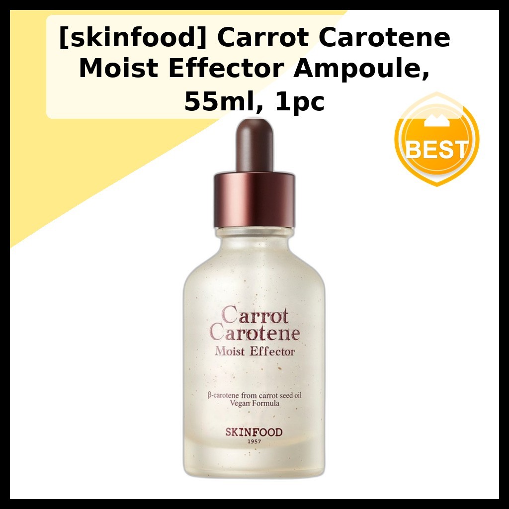 [skinfood] Carrot Carotene Moist Effector Ampoule, 55ml, 1pc / Korean Ampoule / Moisture Boost by All-in Korea