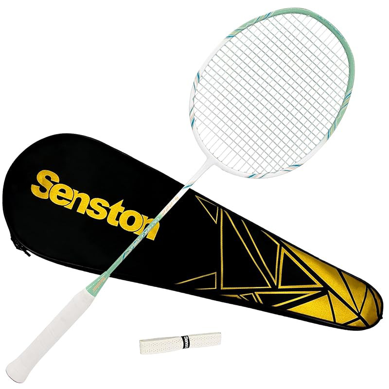 Senston Professional Carbon Feather Badminton Racket with Grip - 5U & 4U Options