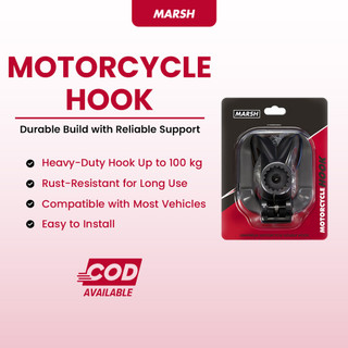 MARSH Motorcycle Dual Hook 100kg Capacity Durable Build Easy Install Rustproof